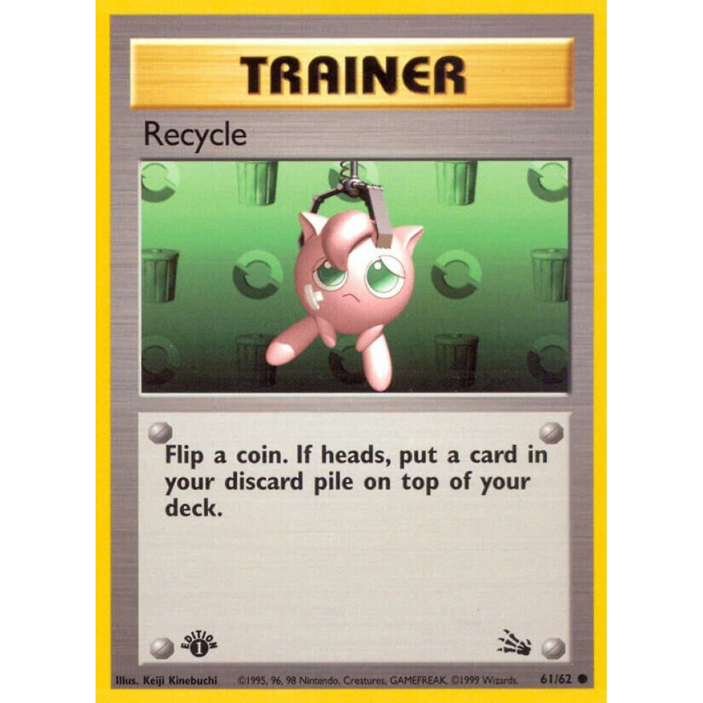 Recycle Common 61/62 Pokemon Card Game Fossil