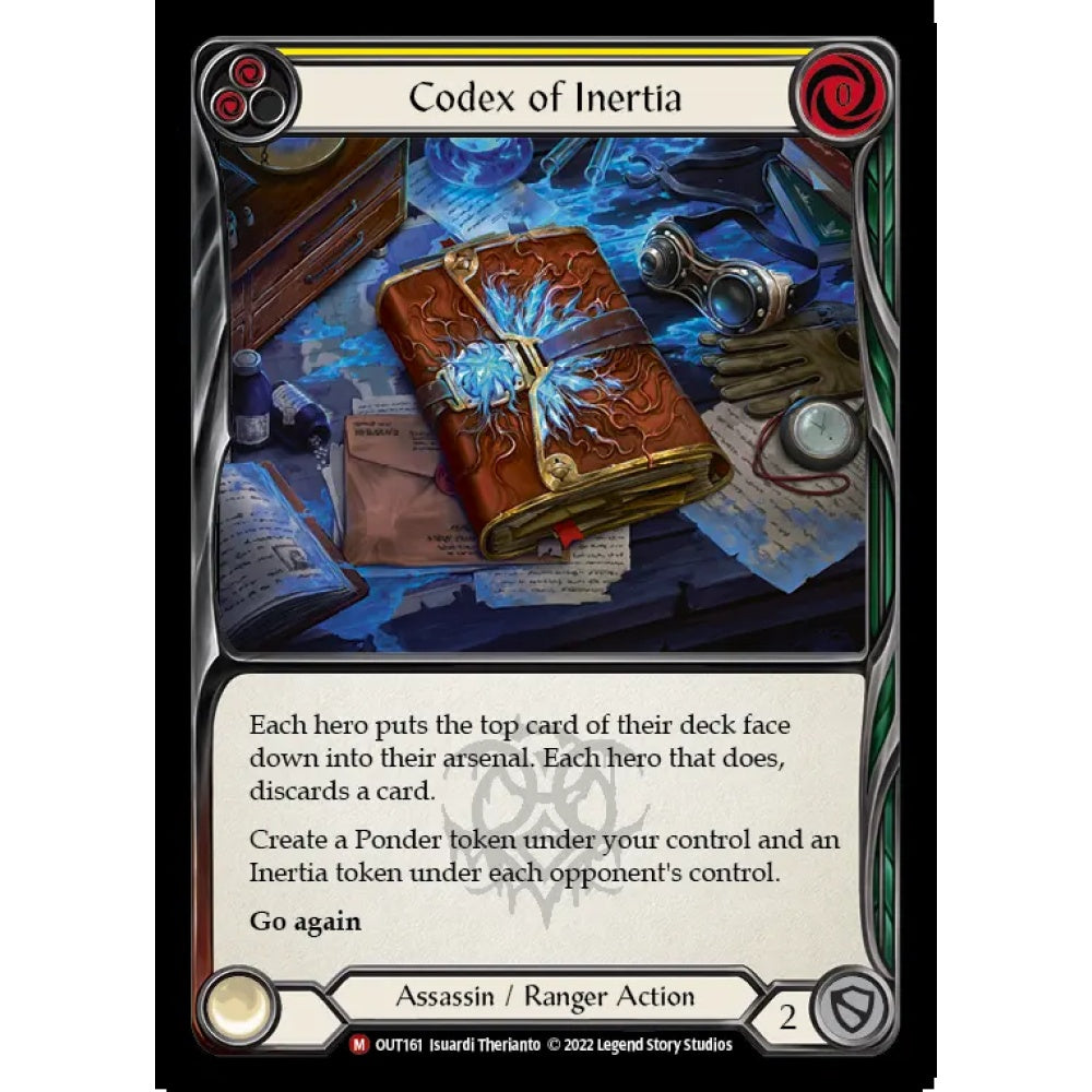 Codex of Inertia OUT161 Majestic Flesh & Blood Trading Card Game Outsiders in Regular Art