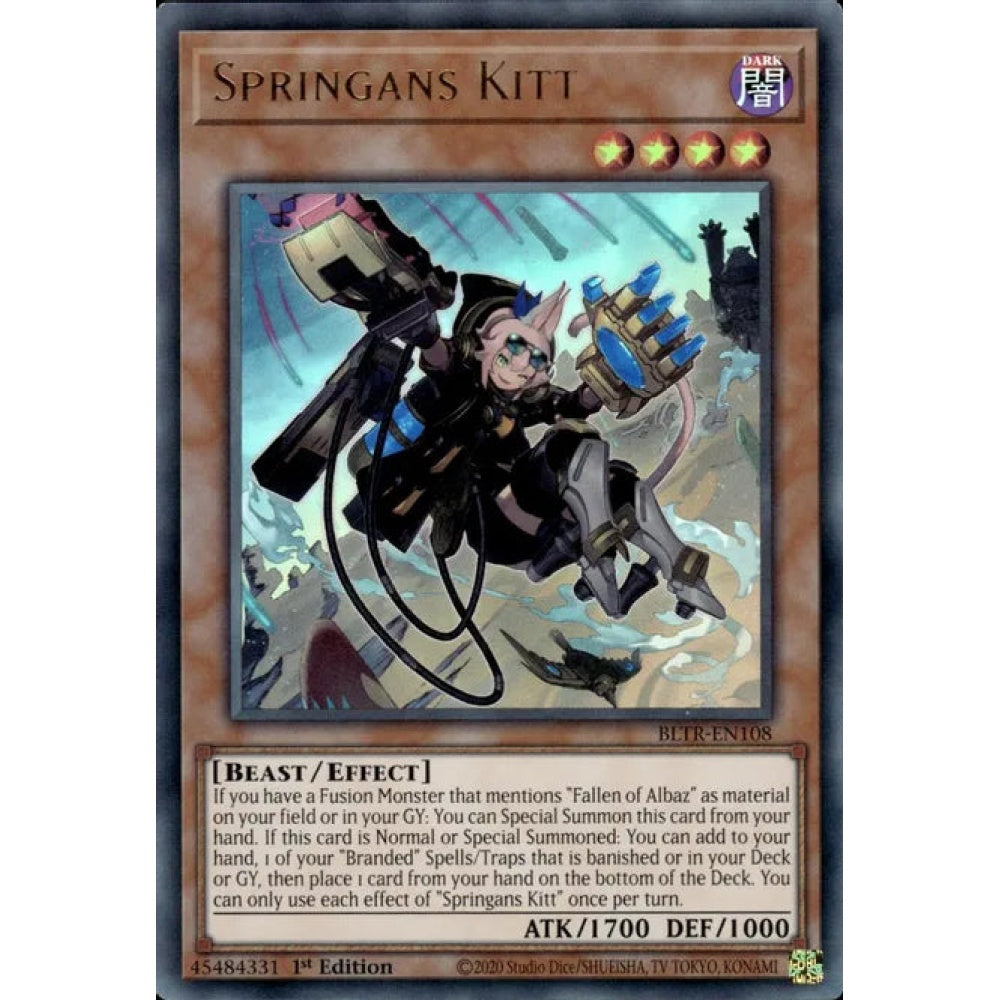 Springans Kitt, BLTR-EN108, Ultra Rare, Yu-Gi-Oh!, Battles of Legend: Terminal Revenge
