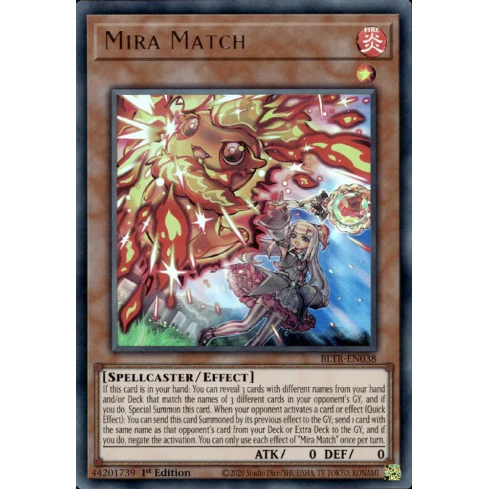Mira Match, BLTR-EN038, Ultra Rare, Yu-Gi-Oh!, Battles of Legend: Terminal Revenge