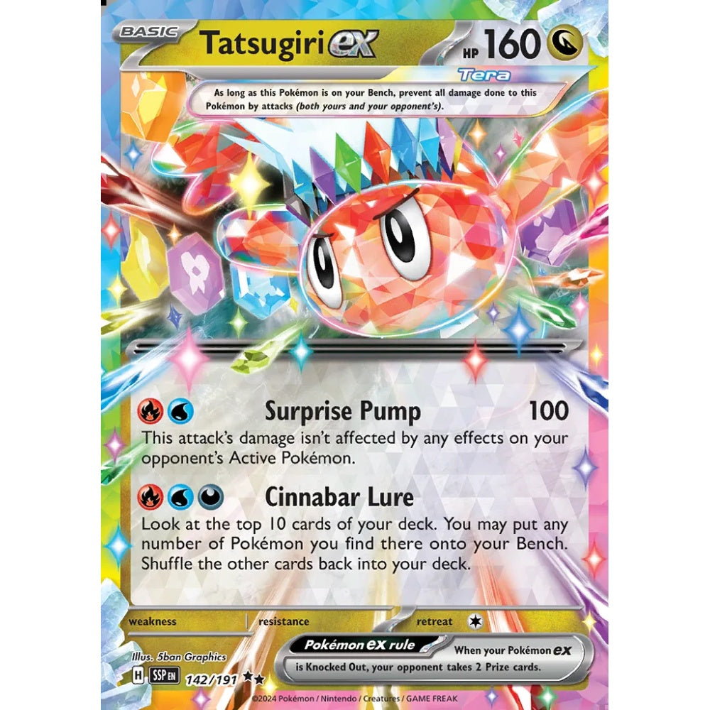 Tatsugiri ex Double Rare 142/191 Pokemon Card Game Surging Sparks