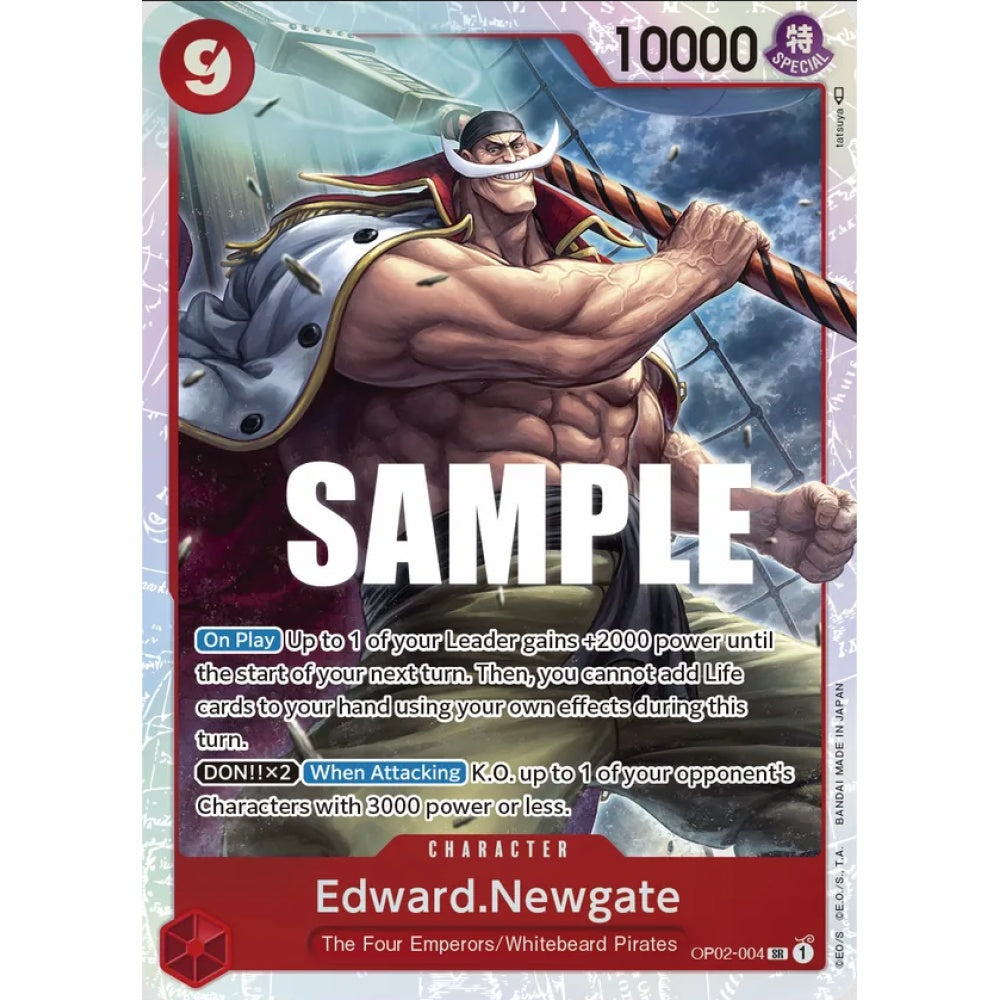 Edward.Newgate, OP02-004, Super Rare, One Piece, Paramount War