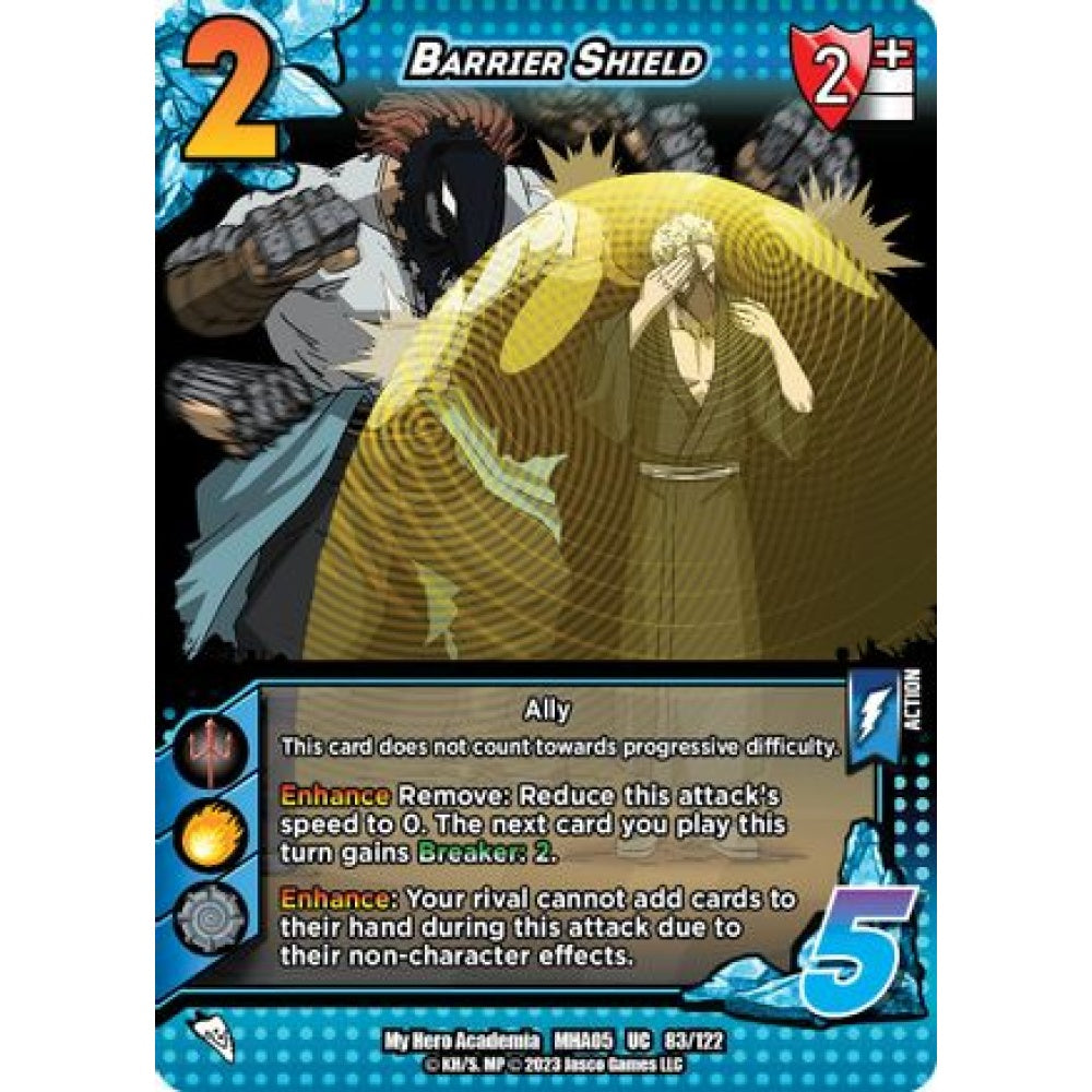 Barrier Shield, 83/122, UC, UniVersus, MHA05 Undaunted Raid