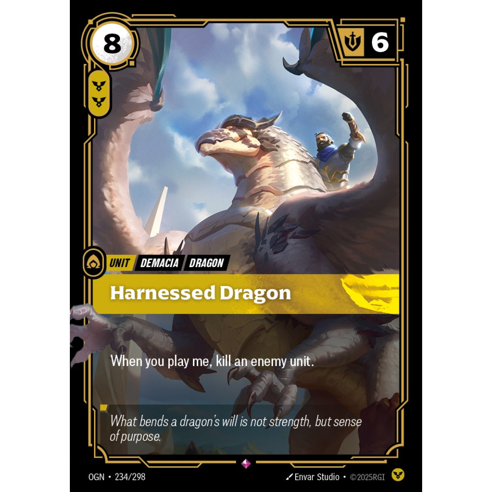 Harnessed Dragon OGN-234/298 Riftbound Card Game Origins Rare