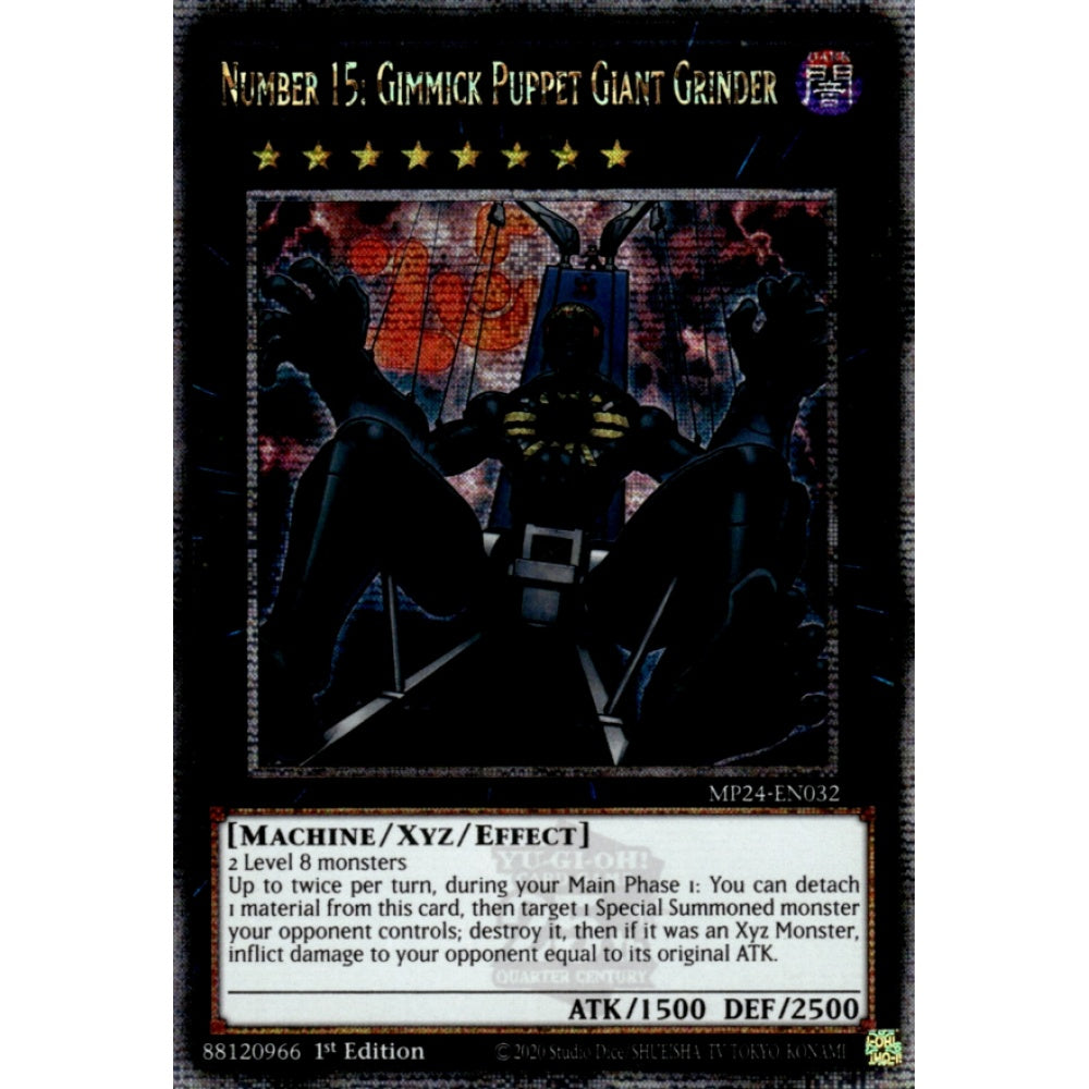 Number 15: Gimmick Puppet Giant Grinder, MP24-EN032, Quarter Century Secret Rare, Yu-Gi-Oh!, 25th Anniversary Tin: Dueling Mirrors