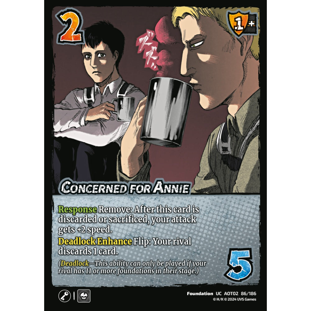 Concerned for Annie, 86/186, AOT02, Universus, Attack on Titan: Origins of Power, Foundation, UC