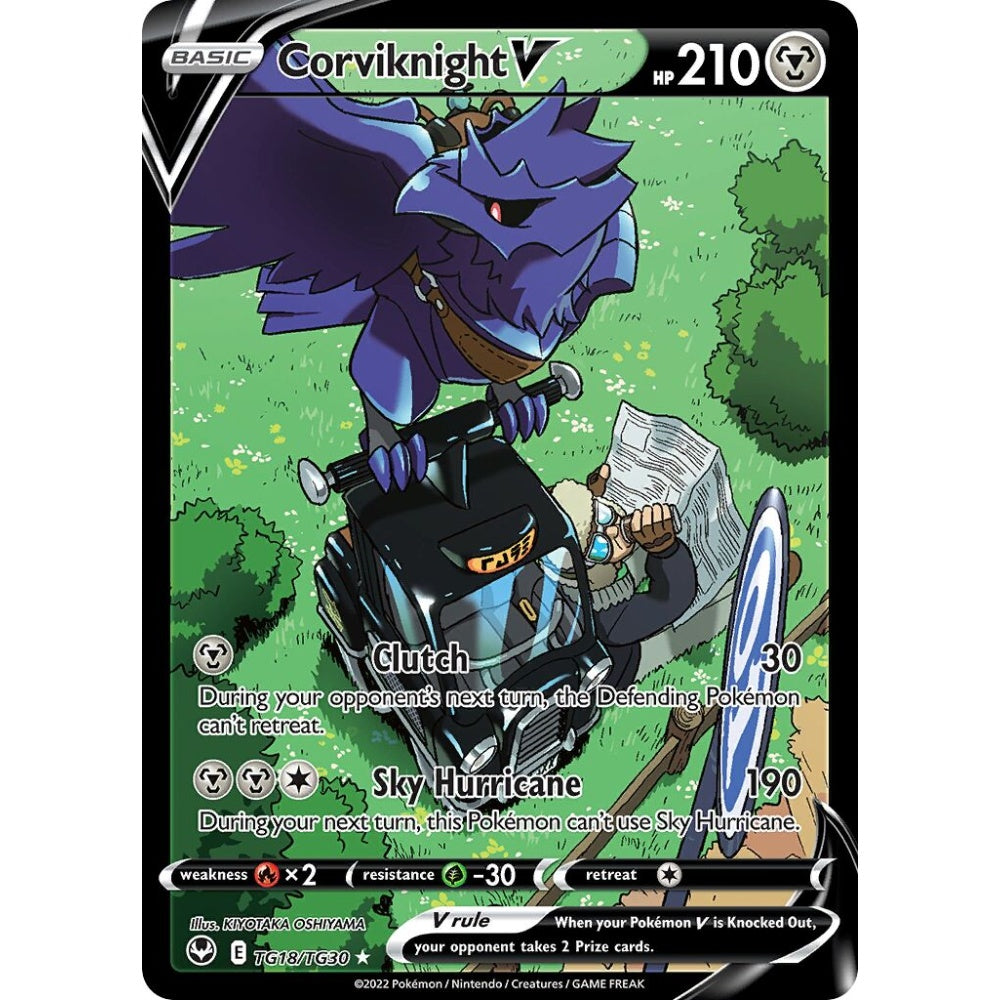Corviknight V Holo Rare V TG18/TG30 Pokemon Card Game Silver Tempest