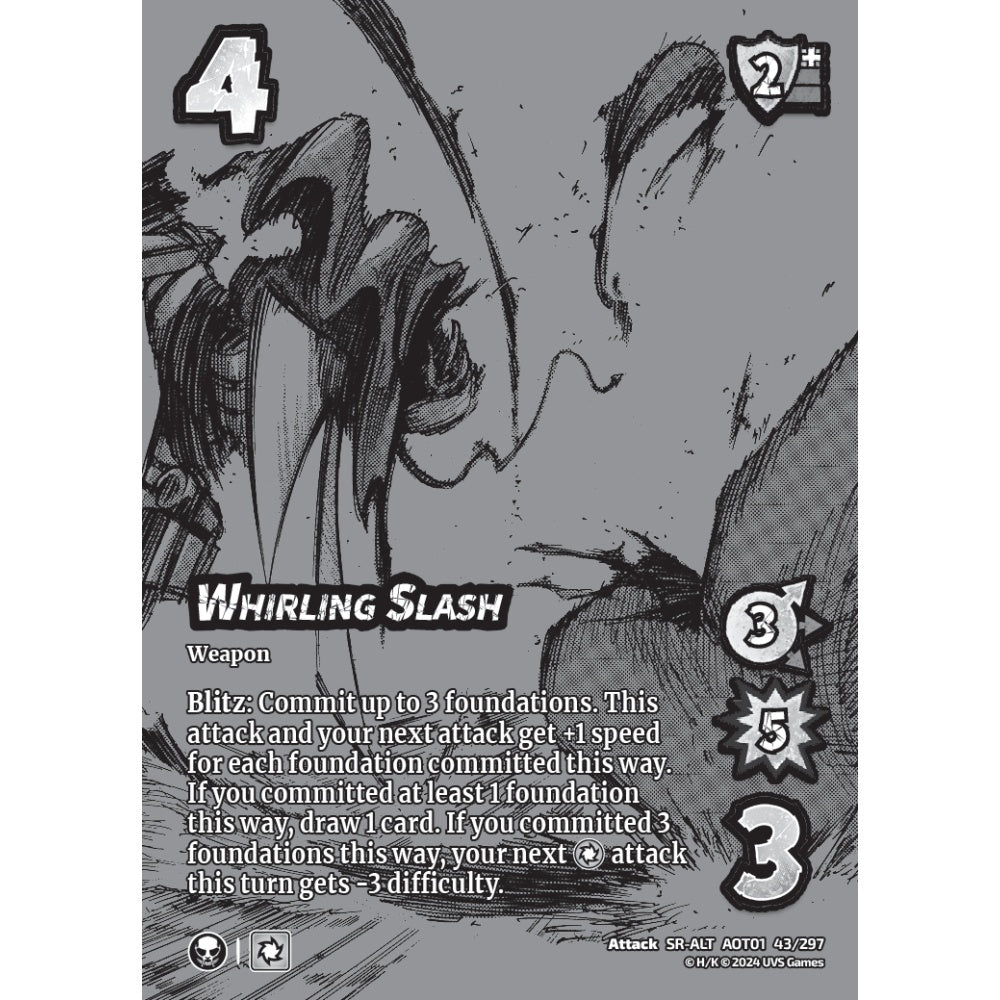 Whirling Slash, 43/297, SR-ALT, UniVersus, Attack on Titan: Battle for Humanity