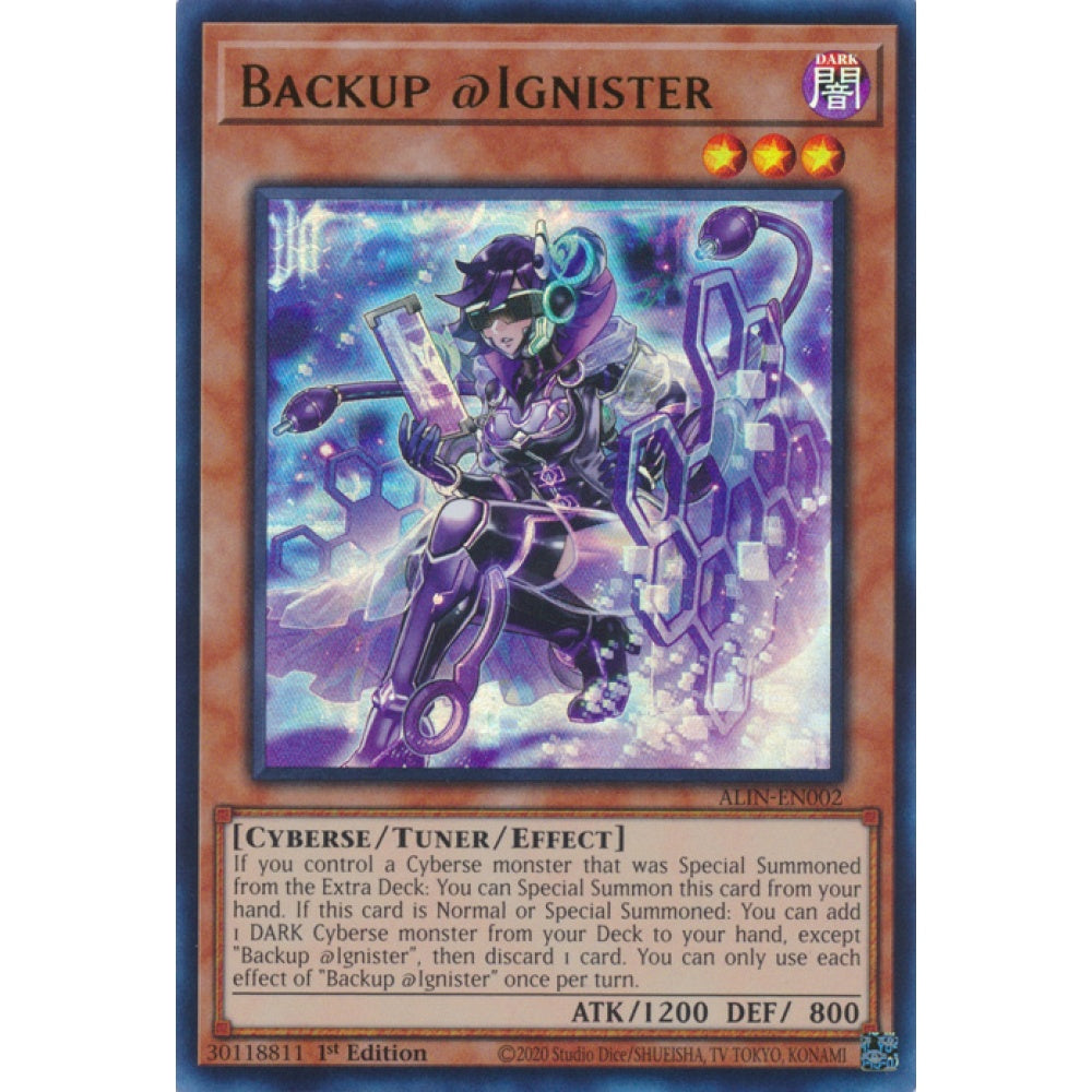 Backup @Ignister ALIN-EN002 QCR Quarter Century Secret Rare Yu-Gi-Oh Alliance Insight in Art