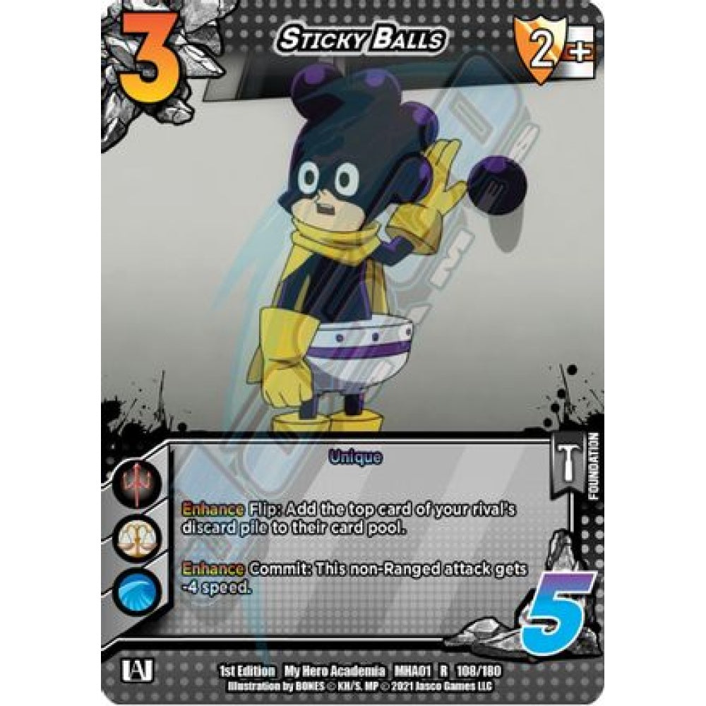 Sticky Balls, 108/180, R, UniVersus, MHA01 My Hero Academia