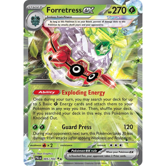 Forretress ex Double Rare 005/193 Pokemon Card Game Paldea Evolved