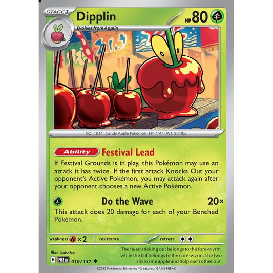 Dipplin Uncommon 010/131 Pokemon Card Game Prismatic Evolutions