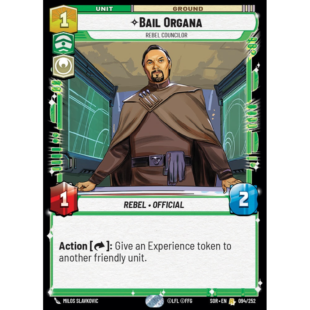 Bail Organa, 94, R, Star Wars Unlimited, Sparks Of Rebellion