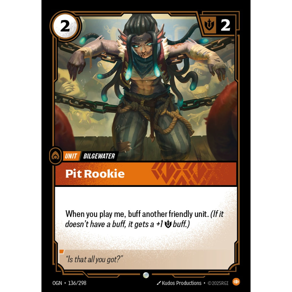 Pit Rookie OGN-136/298 Riftbound Card Game Origins Common