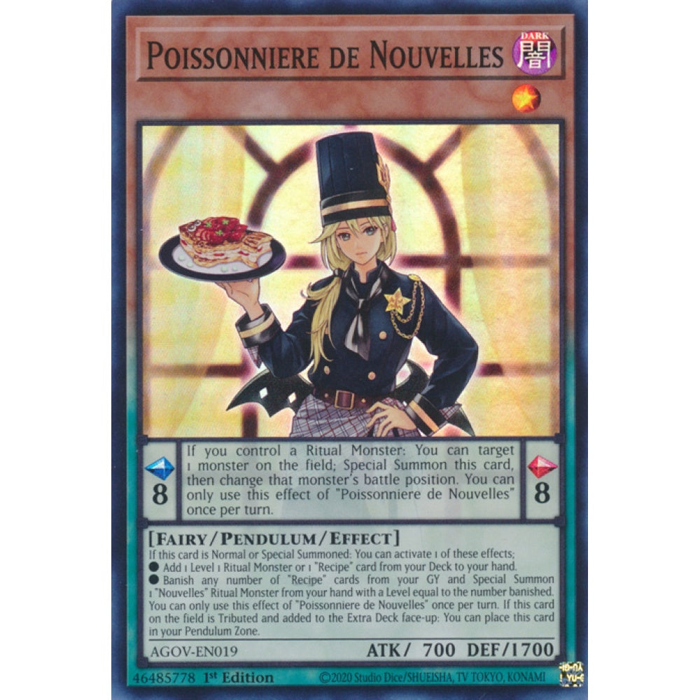 Poissonniere de Nouvelles AGOV-EN019 Super Super Rare Yu-Gi-Oh Age of Overlord in Art
