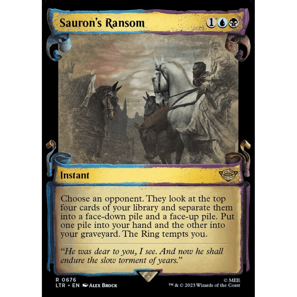 Sauron's Ransom, rare, 676, Magic the Gathering, The Lord of the Rings: Tales of Middle-earth