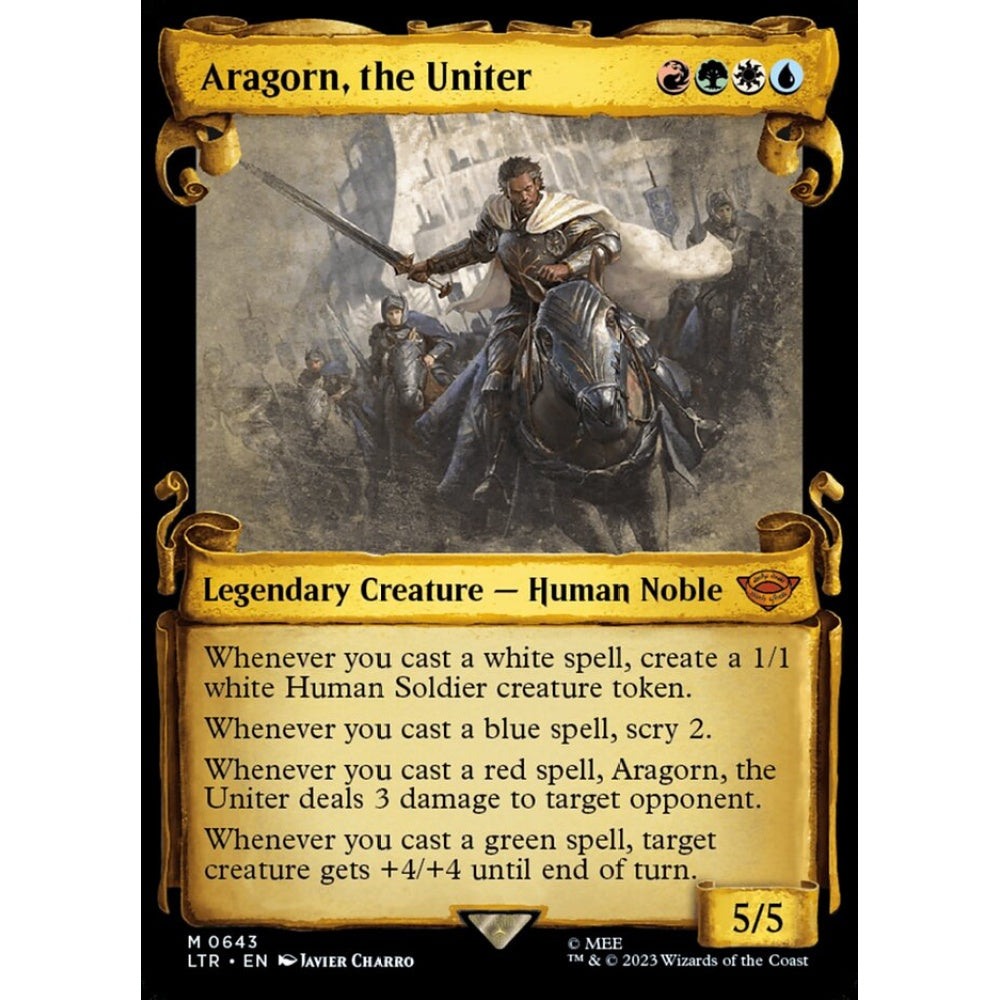 Aragorn, the Uniter, mythic, 643, Magic the Gathering, The Lord of the Rings: Tales of Middle-earth