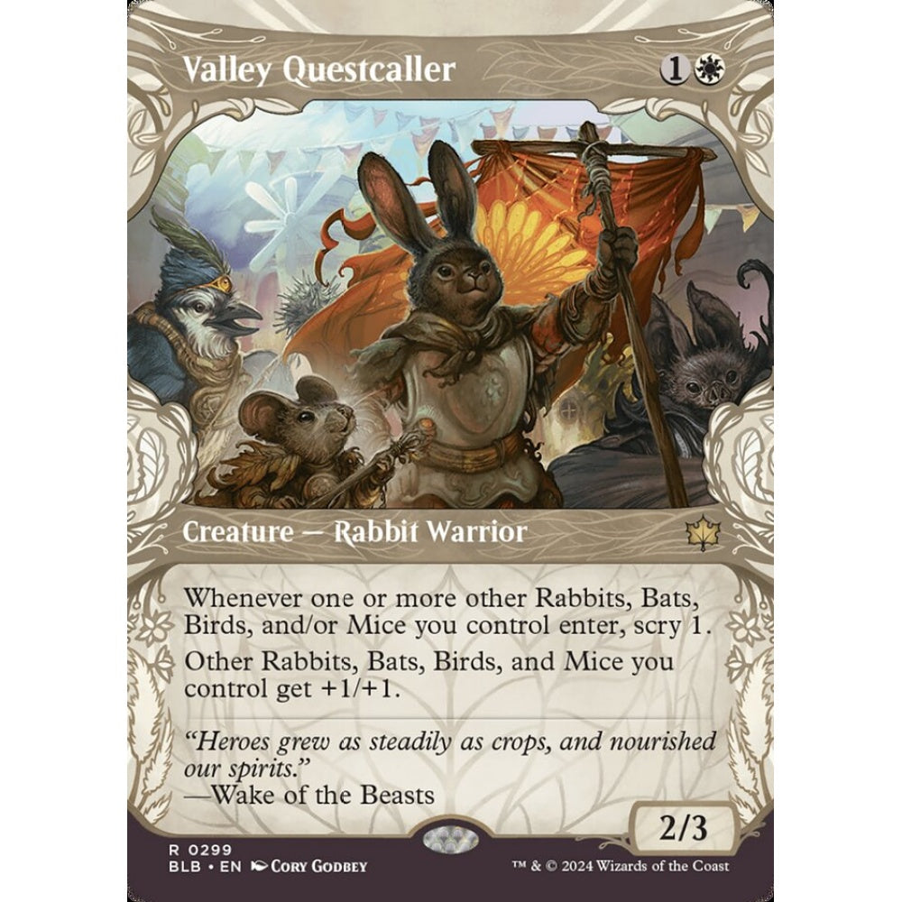Valley Questcaller, 299, rare, Magic: The Gathering, Bloomburrow