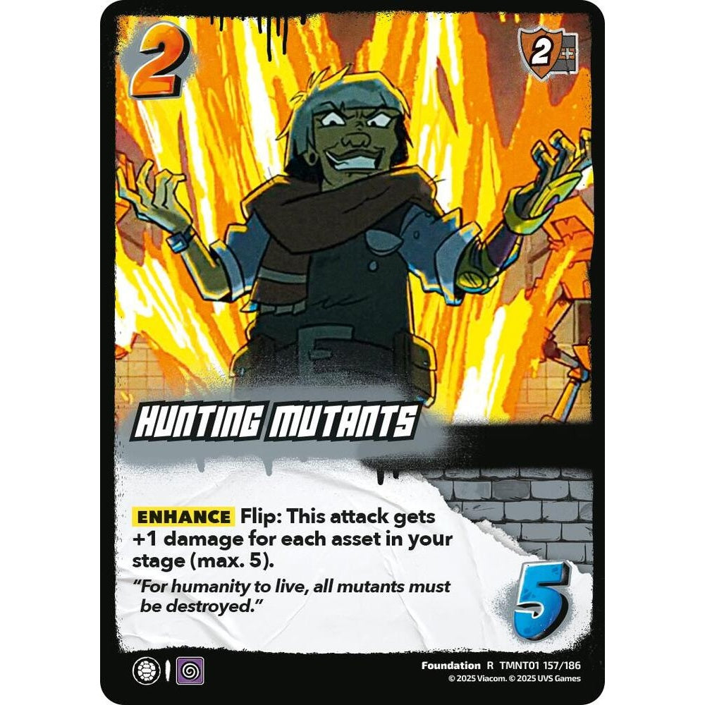Hunting Mutants 157/186 TMNT01 Universus Teenage Mutant Ninja Turtles Foundation R