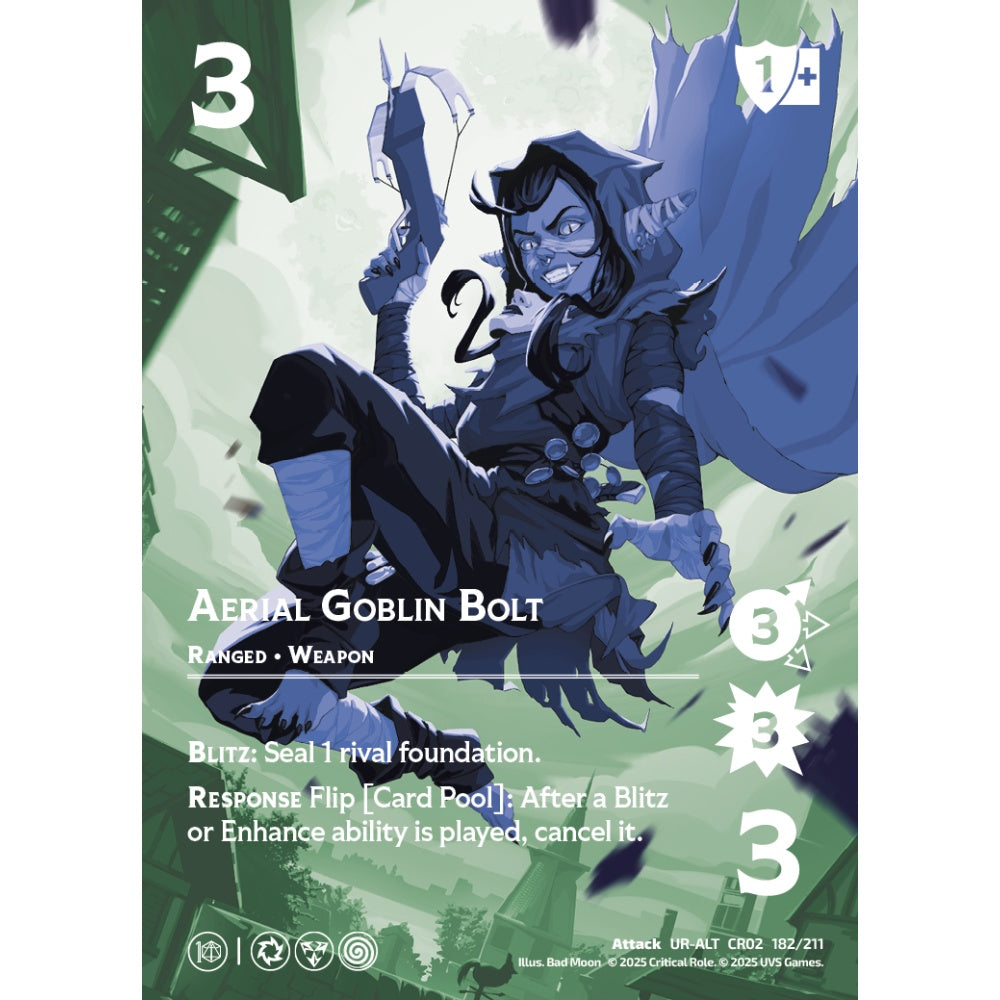 Aerial Goblin Bolt, 182/211, CR02, Universus, Critical Role: Heroes Of Exandria, Attack, UR-ALT