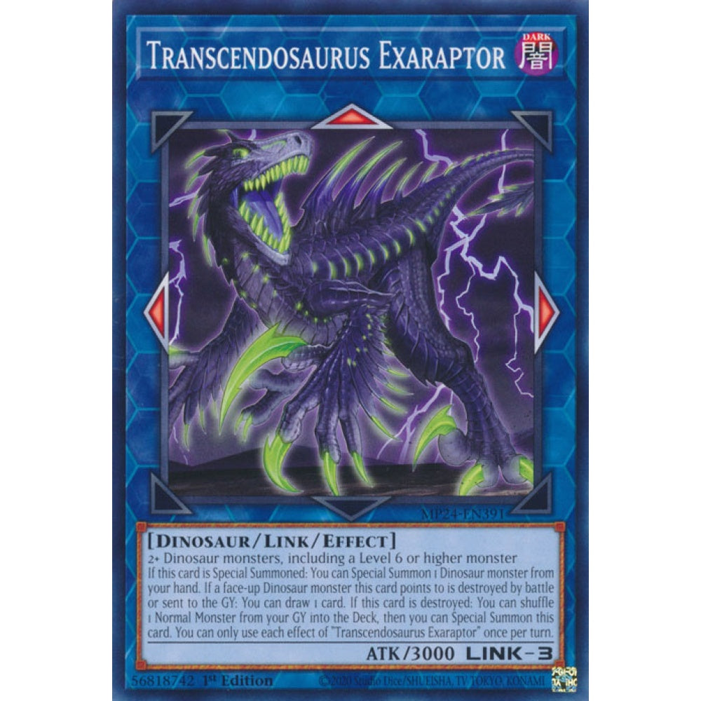 Transcendosaurus Exaraptor AGOV-EN044 Common Common Yu-Gi-Oh Age of Overlord in Art