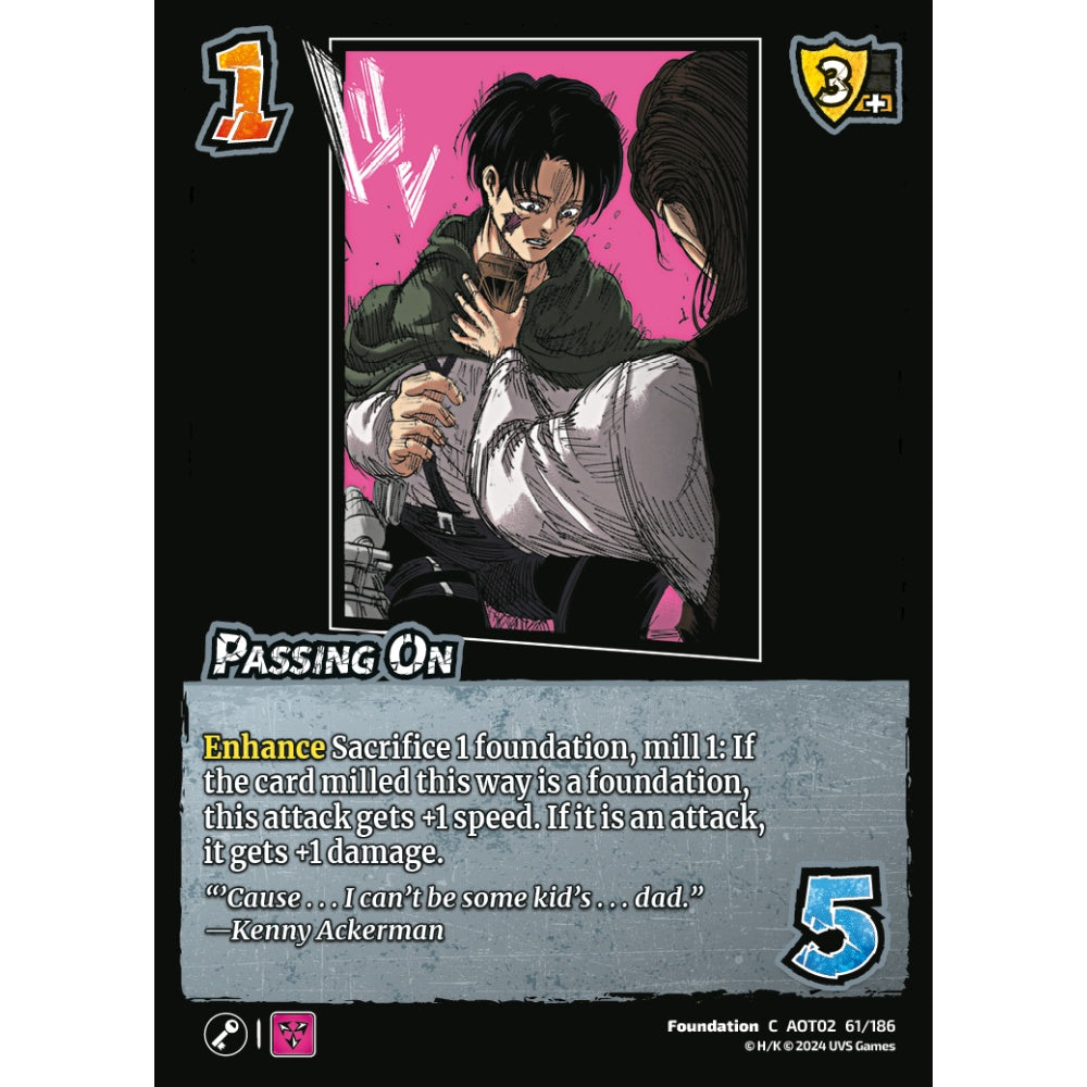 Passing On, 61/186, AOT02, Universus, Attack on Titan: Origins of Power, Foundation, C