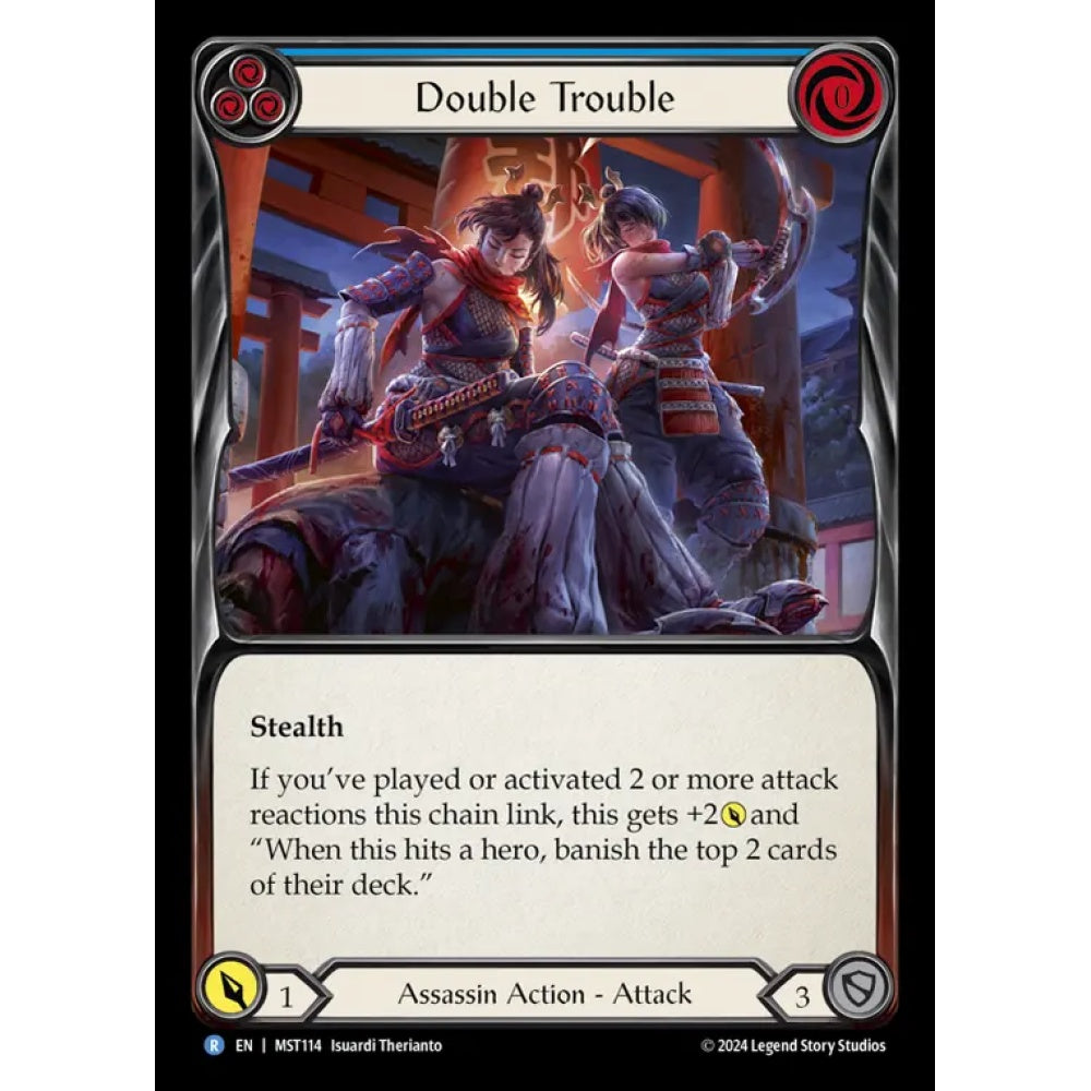 Double Trouble MST114 Rare Flesh & Blood Trading Card Game Part the Mistveil in Regular Art