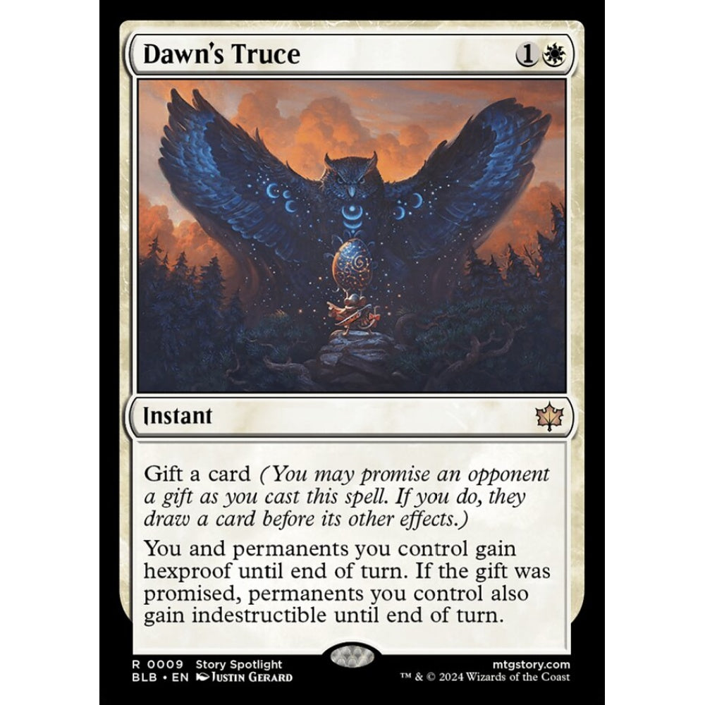 Dawn's Truce, 9, rare, Magic: The Gathering, Bloomburrow