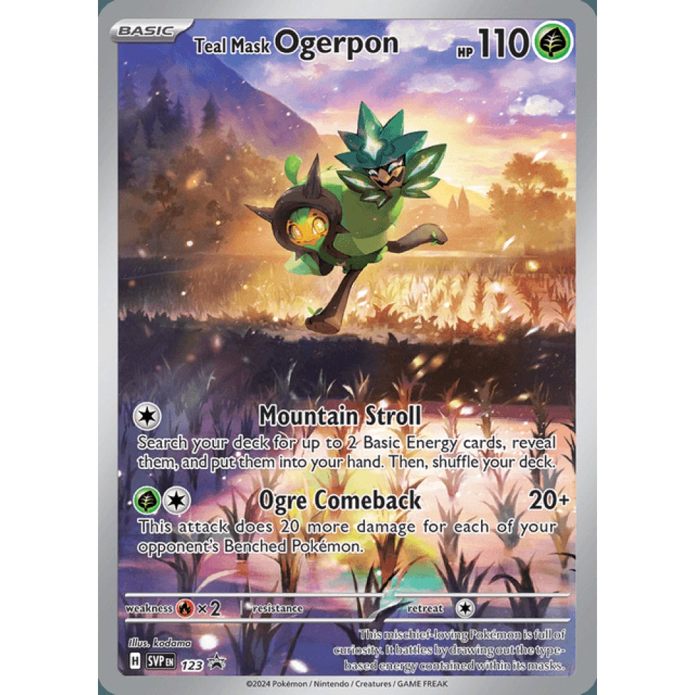Teal Mask Ogerpon Black Star Promo 123 Pokemon Card Game Scarlet & Violet Promos