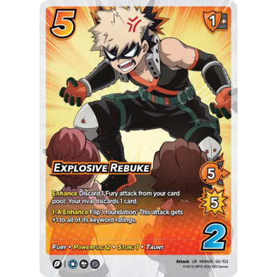 Explosive Rebuke, 66/153, UR, UniVersus, MHA06 Jet Burn