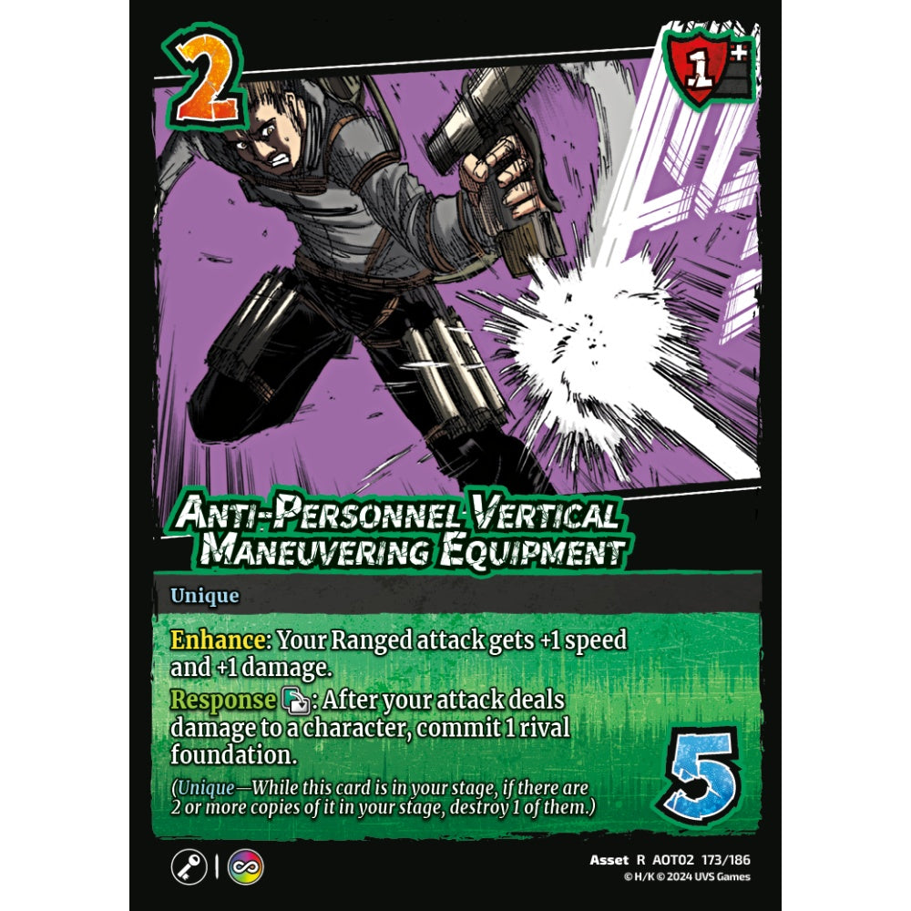 Anti-Personnel Vertical Maneuvering Equipment, 173/186, AOT02, Universus, Attack on Titan: Origins of Power, Asset, R