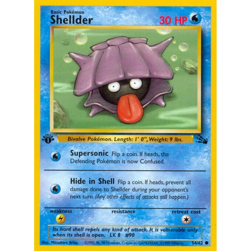 Shellder Common 54/62 Pokemon Card Game Fossil