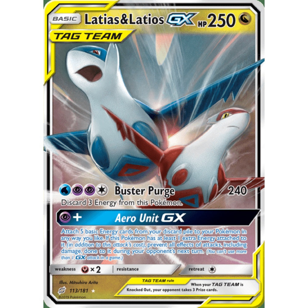 Latias & Latios-GX Double Rare 113/181 Pokemon Card Game Team Up