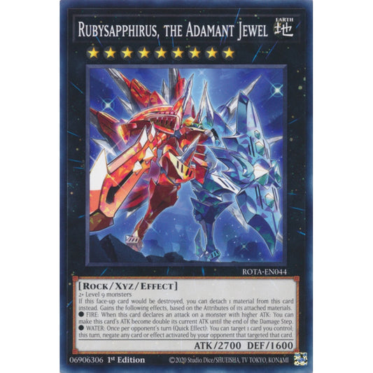 Rubysapphirus, the Adamant Jewel ROTA-EN044 Common Common Yu-Gi-Oh Rage of the Abyss in Art