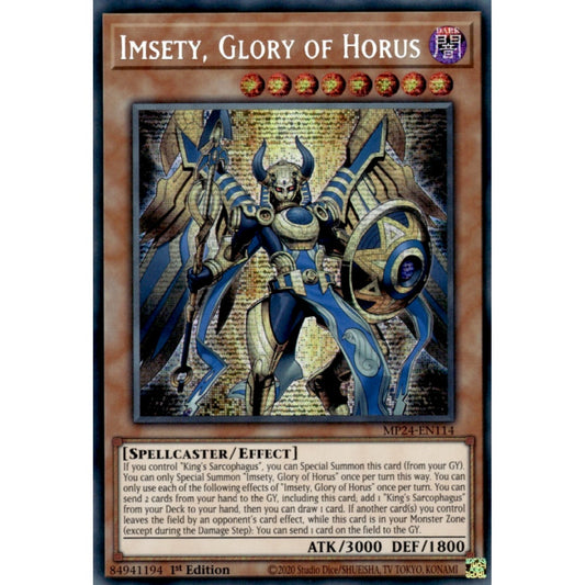 Imsety, Glory of Horus MP24-EN114 Prismatic Prismatic Secret Rare Yu-Gi-Oh 25th Anniversary Tin: Dueling Mirrors in Art