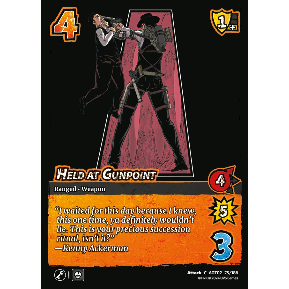 Held at Gunpoint, 75/186, AOT02, Universus, Attack on Titan: Origins of Power, Attack, C