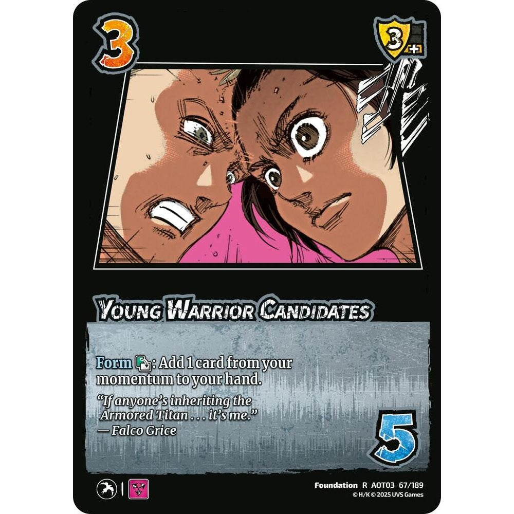 Young Warrior Candidates 67/189 AOT03 Universus Attack on Titan: Apocalypse Foundation R