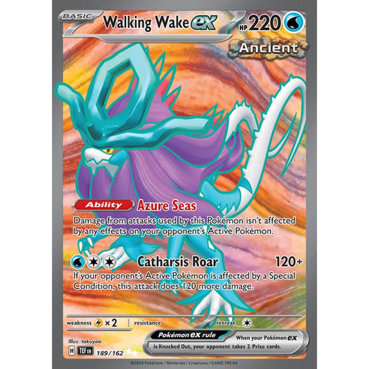 Walking Wake ex Full Art 189/162 Pokemon Card Game Temporal Forces