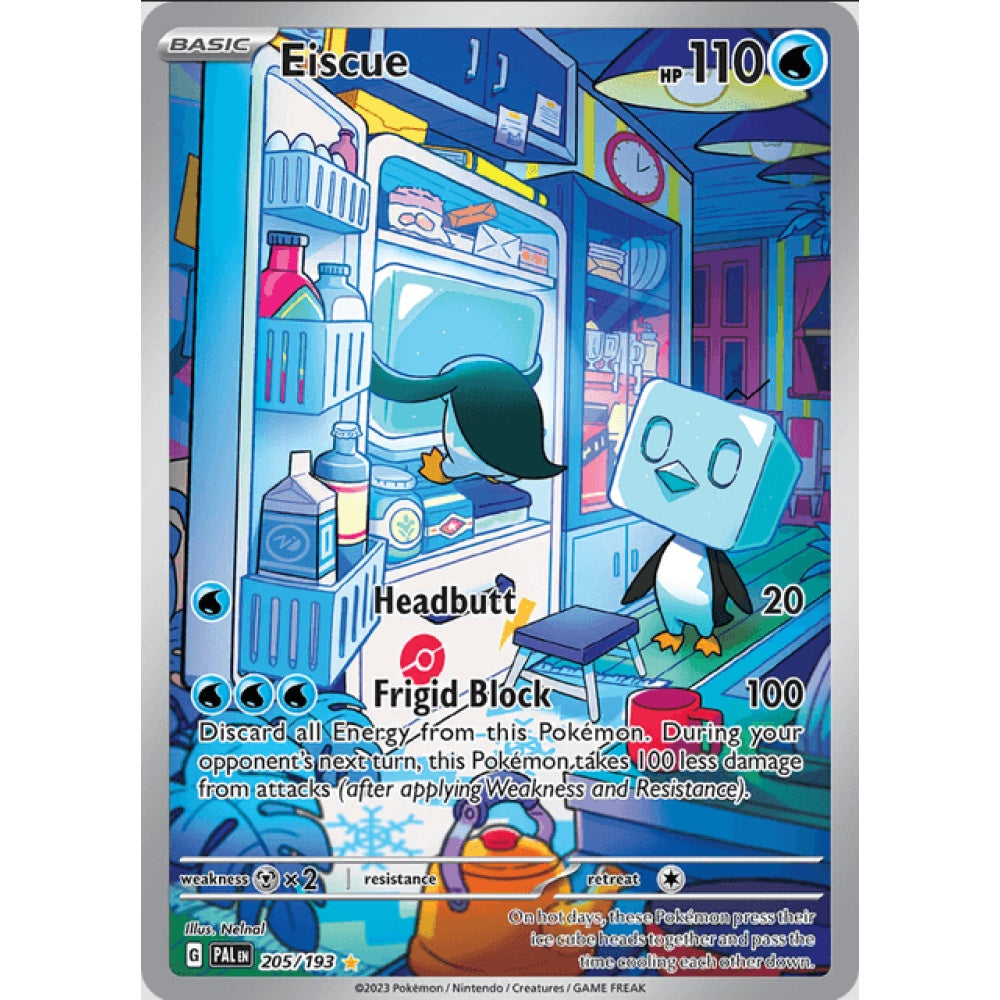 Eiscue Art Rare 205/193 Pokemon Card Game Paldea Evolved