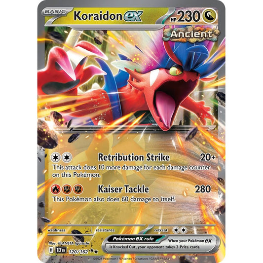 Koraidon ex Double Rare 120/162 Pokemon Card Game Temporal Forces