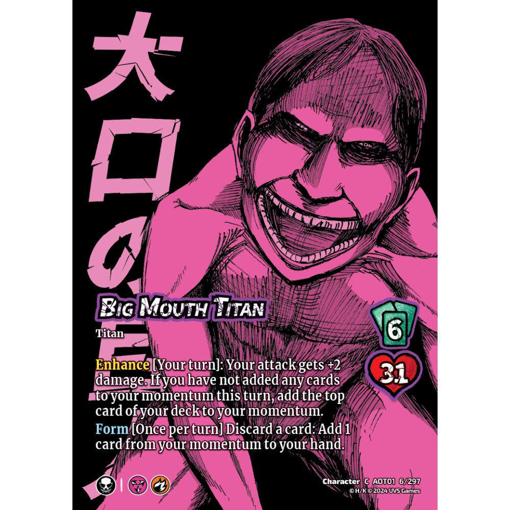 Big Mouth Titan, 6/297, CH-C, UniVersus, Attack on Titan: Battle for Humanity