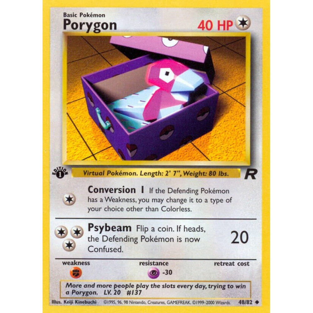 Porygon Uncommon 48/82 Pokemon Card Game Team Rocket