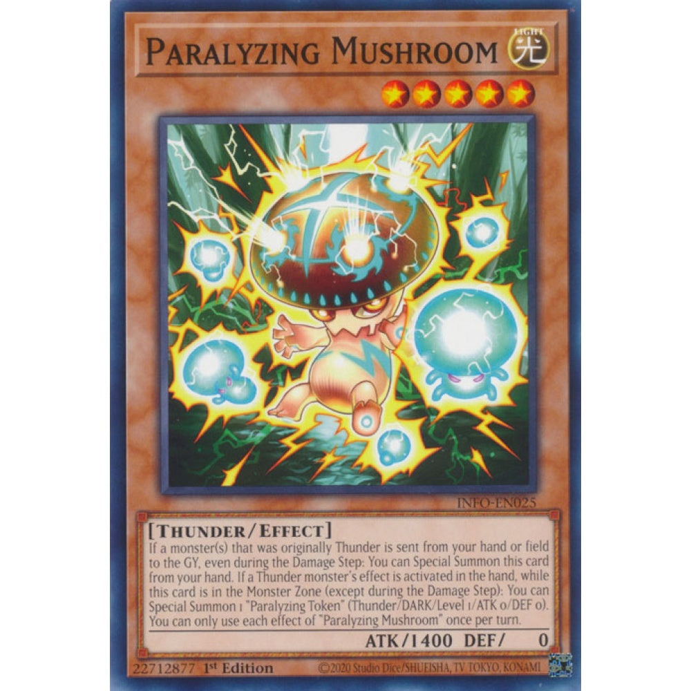 Paralyzing Mushroom INFO-EN025 Common Common Yu-Gi-Oh The Infinite Forbidden in Art