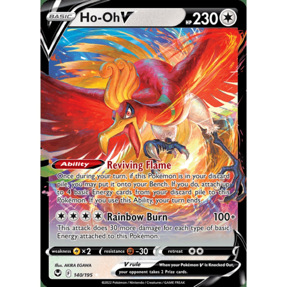Ho-Oh V Double Rare 140/195 Pokemon Card Game Silver Tempest