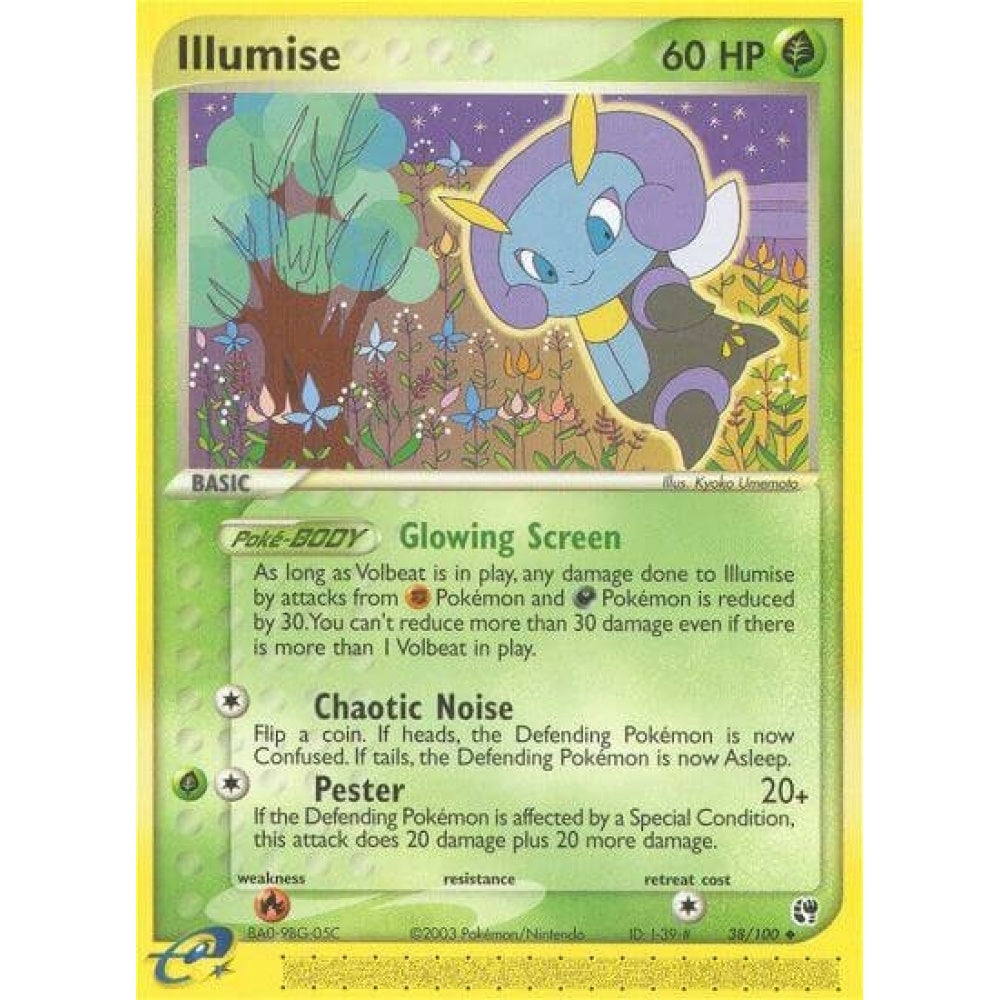 Illumise Uncommon 38/100 Pokemon Card Game EX Sandstorm