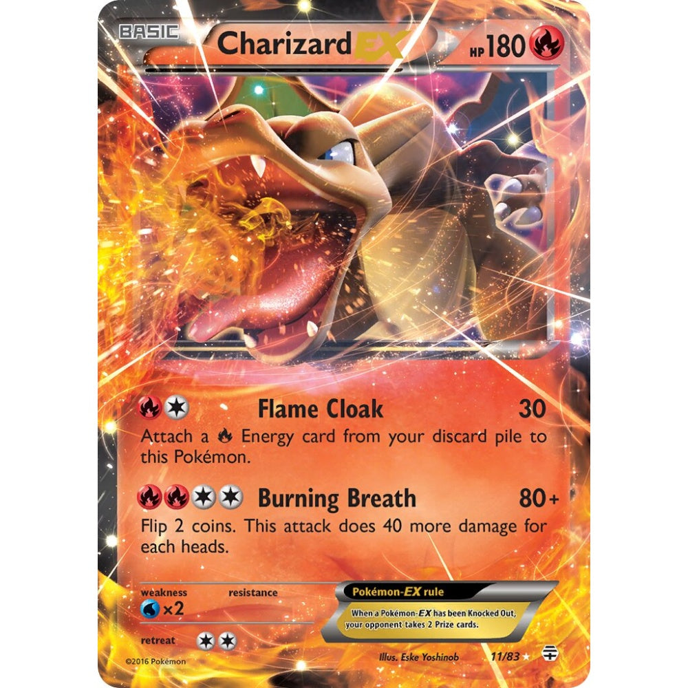 Charizard-EX Rare Holo EX 11/83 Pokemon Card Game Generations