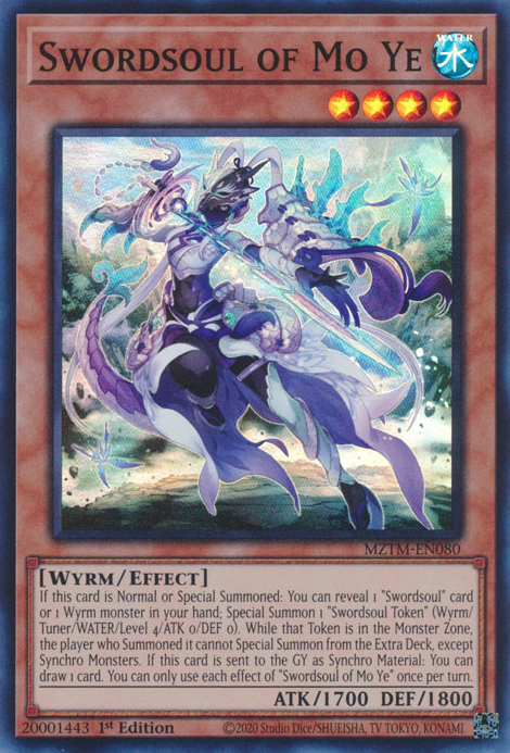 Swordsoul of Mo Ye MZTM-EN080 Super Super Rare Yu-Gi-Oh Maze of the Master in Art