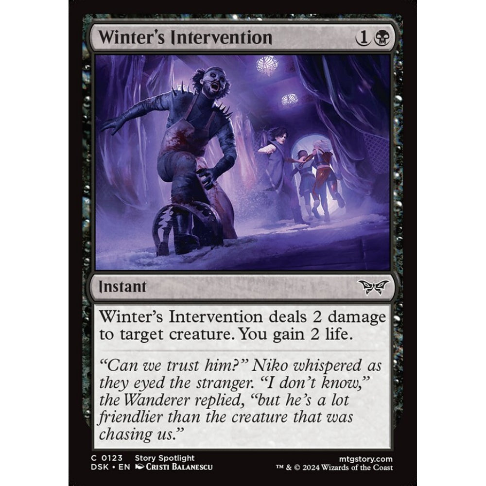 Winter's Intervention, 123, common, Magic: The Gathering, Duskmourn: House of Horror