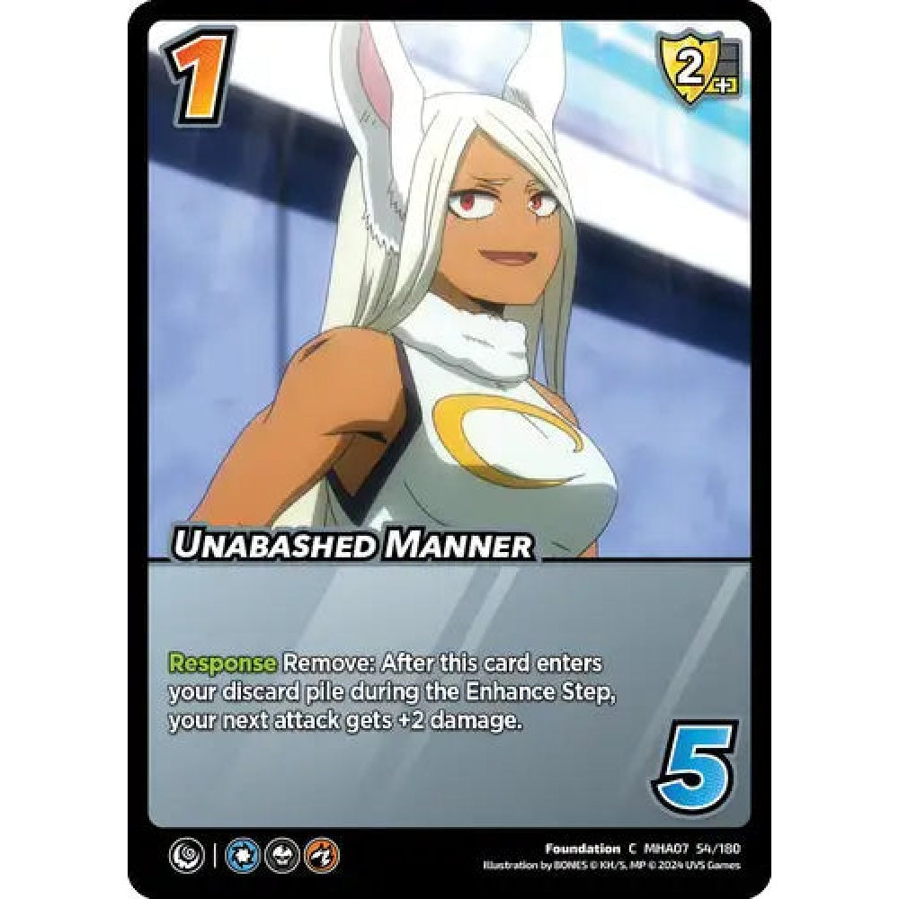 Unabashed Manner, 54/180, C, UniVersus, MHA07 Girl Power