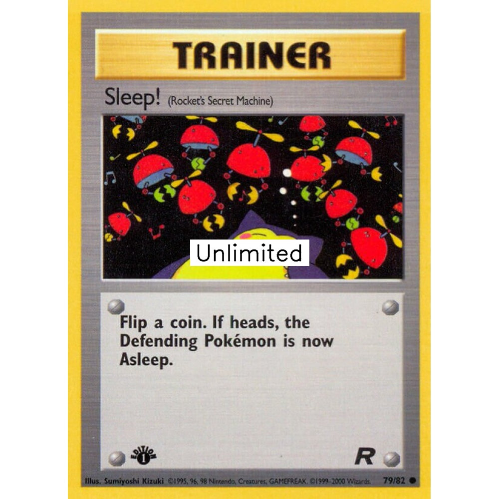 Sleep! Common 79/82 Pokemon Card Game Team Rocket